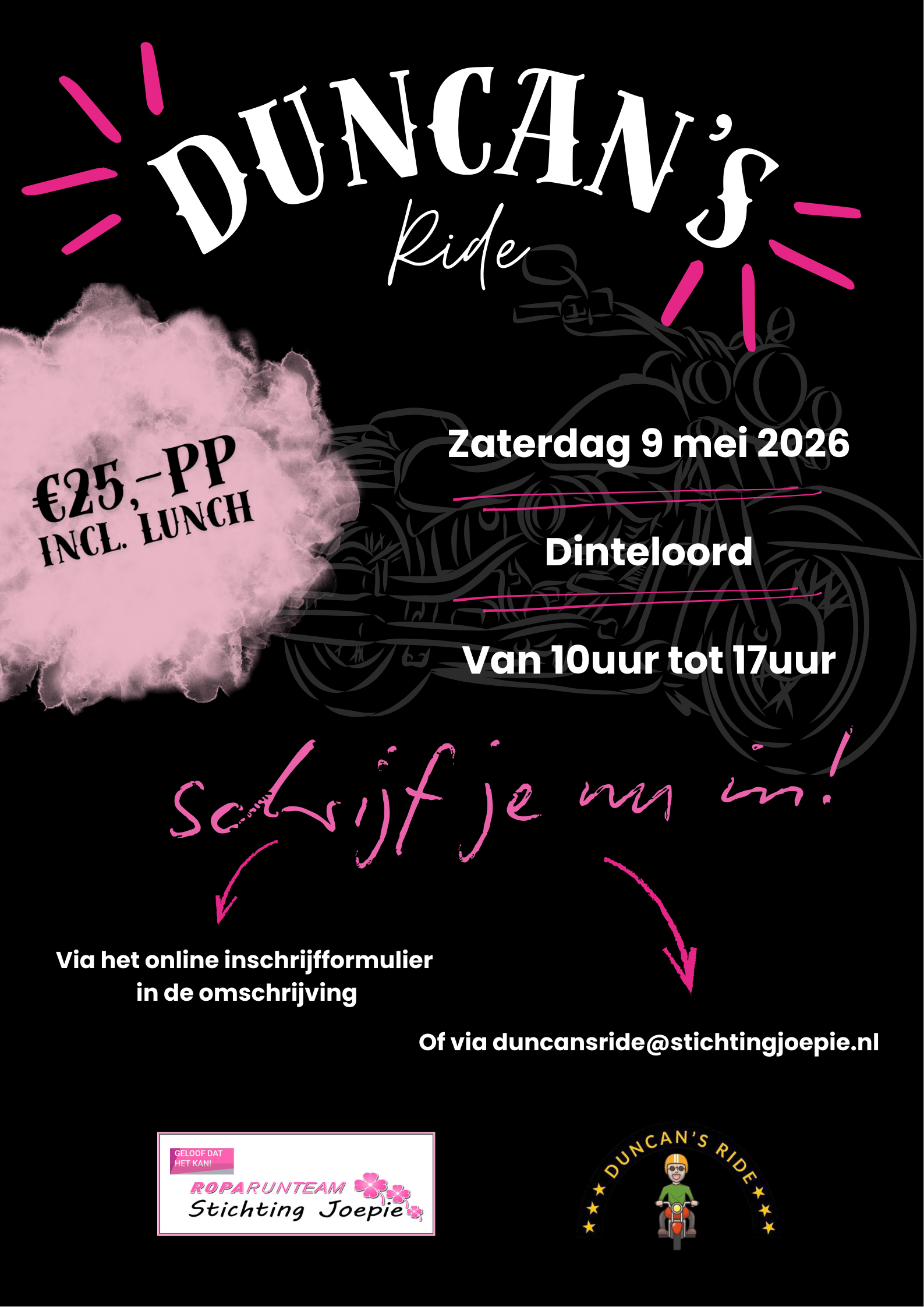 Aanmelding Duncan's Ride 2026